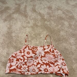American Eagle Outfitters Rust Floral Camisole
